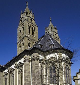 Außenansicht der Stiftskirche von Kloster Großcomburg