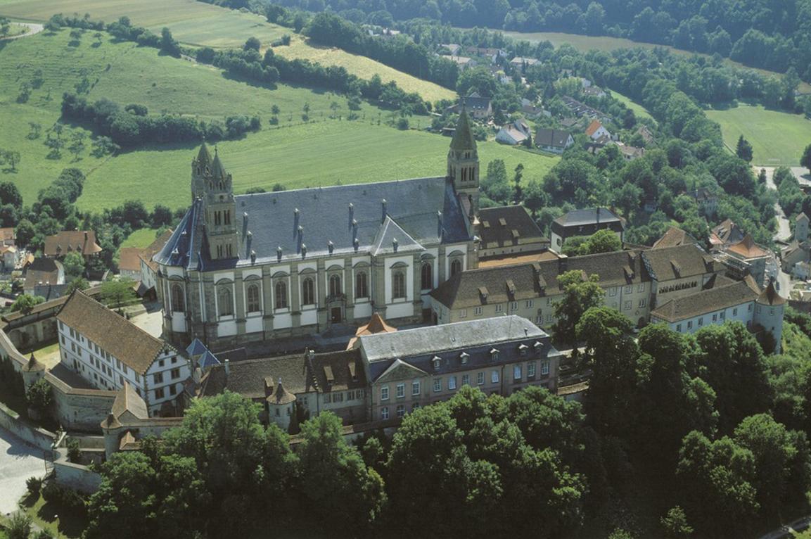 Luftaufnahme von Kloster Großcomburg