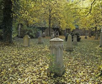 Blick auf den Ehreninvalidenfriedhof beim Kloster Großcomburg