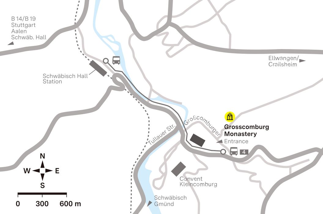 journey description: Großcomburg Monastery, illustration: Staatliche Schlösser und Gärten Baden-Württemberg, JUNG:Kommunikation